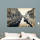 Narrow canal and embankment in Venice, Italy Wall Mural