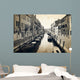 Narrow canal and embankment in Venice, Italy Wall Mural