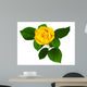 Yellow Rose White Wall Decal