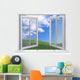 Open White Window Wall Decal