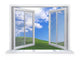 Open White Window Wall Decal