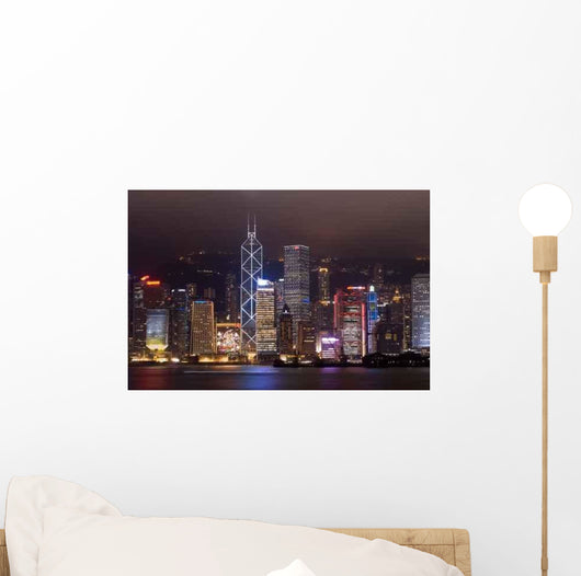 Night Scenery Hong Kong Wall Decal