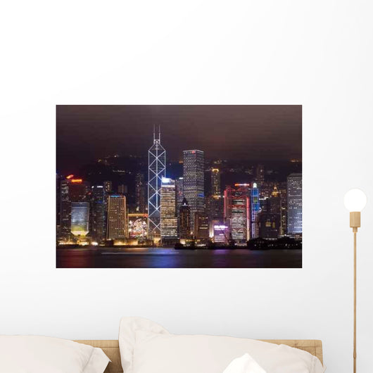 Night Scenery Hong Kong Wall Decal