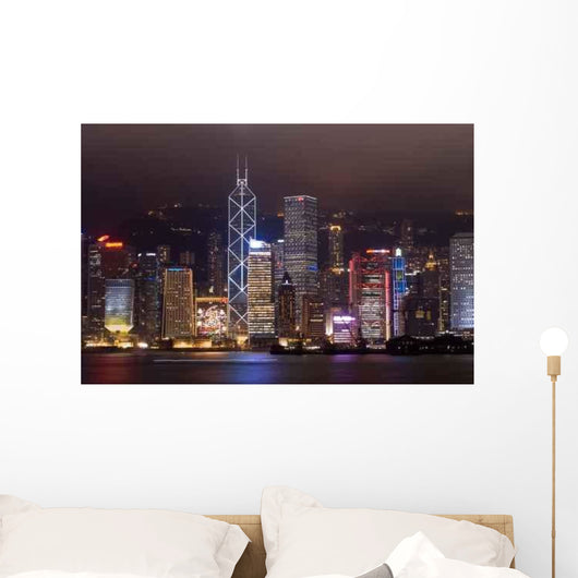 Night Scenery Hong Kong Wall Decal