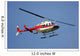 helicopter flying against a deep blue sky Wall Mural