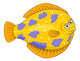 Cartoon flounder Wall Decal