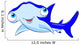 Cartoon hammerhead shark Wall Decal