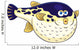 Cartoon puffer fish Wall Decal