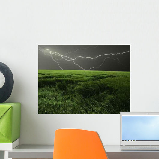 Thunderstorm over Field Wall Decal