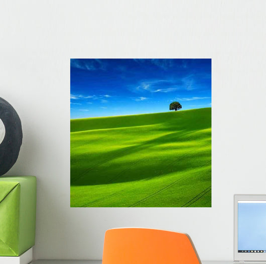 Tree Far Away Field Wall Decal