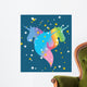 Rainbow Unicorn Starry Blue Wall Decal