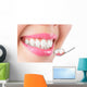Close up young woman smiling white glamour teeth. Wall Decal