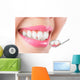 Close up young woman smiling white glamour teeth. Wall Decal