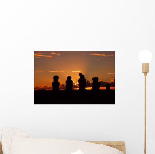 Sunset Ahu Tahai Easter Wall Decal