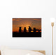 Sunset Ahu Tahai Easter Wall Decal