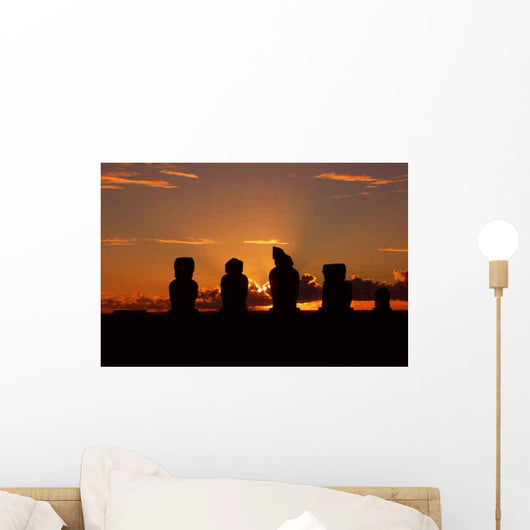 Sunset Ahu Tahai Easter Wall Decal