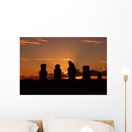 Sunset Ahu Tahai Easter Wall Decal