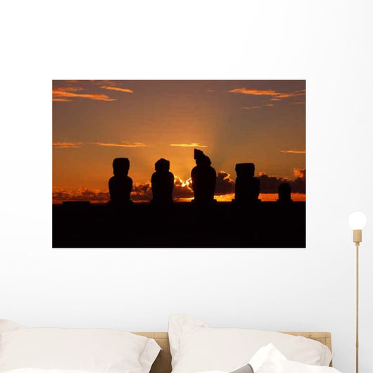 Sunset Ahu Tahai Easter Wall Decal