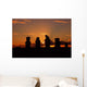 Sunset Ahu Tahai Easter Wall Decal