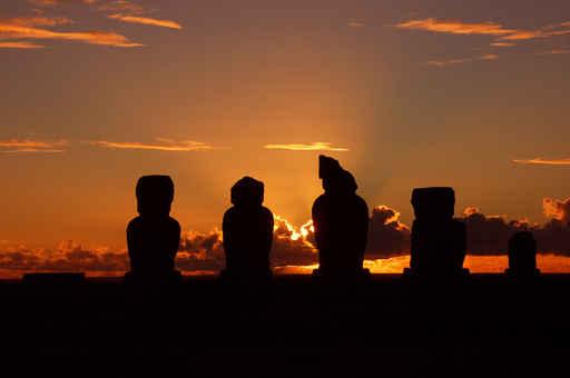 Sunset Ahu Tahai Easter Wall Decal