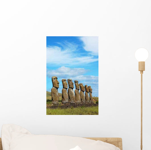 Moai Ahu Akivi Easter Wall Decal