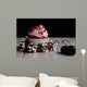Raspberry cupcakes Wall Mural