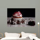 Raspberry cupcakes Wall Mural
