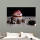 Raspberry cupcakes Wall Mural