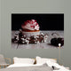 Raspberry cupcakes Wall Mural