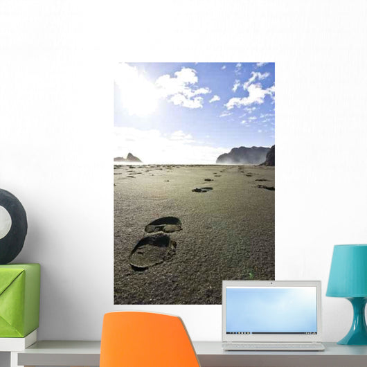 Footprints Sand Wall Decal Design 3