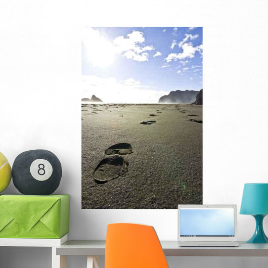 Footprints Sand Wall Decal Design 3