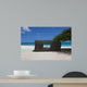 Beach hut on caribbean coast in Aruba Wall Mural