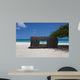 Beach hut on caribbean coast in Aruba Wall Mural
