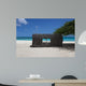 Beach hut on caribbean coast in Aruba Wall Mural