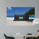 Beach hut on caribbean coast in Aruba Wall Mural