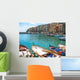 Close up of traditional boats in harbor at Porto Venere, Cinque Terre National Park, Unesco Heritage. Wall Mural