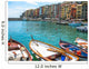 Close up of traditional boats in harbor at Porto Venere, Cinque Terre National Park, Unesco Heritage. Wall Mural