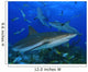 Sharks circle below a Dive Boat Wall Mural