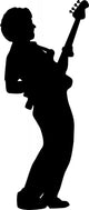 Guitar Player Silhouette Wall Decal