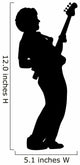 Guitar Player Silhouette Wall Decal