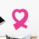 ribbon hope breast cancer pink icon. Isolated and flat illustration. Vector graphic Wall Decal