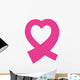 ribbon hope breast cancer pink icon. Isolated and flat illustration. Vector graphic Wall Decal