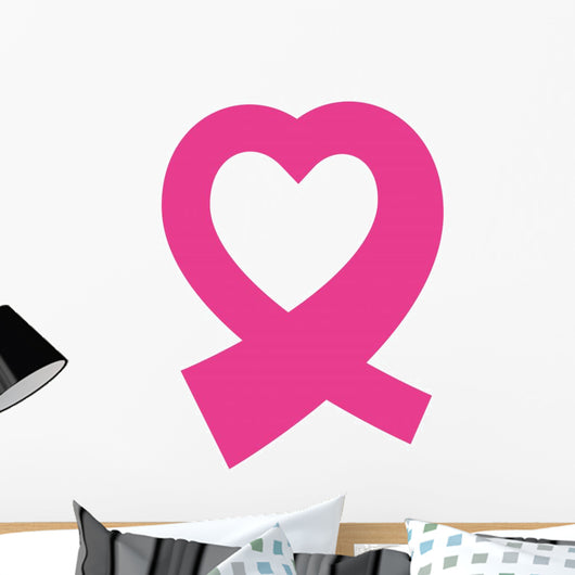 ribbon hope breast cancer pink icon. Isolated and flat illustration. Vector graphic Wall Decal