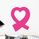 ribbon hope breast cancer pink icon. Isolated and flat illustration. Vector graphic Wall Decal
