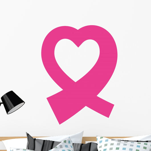 ribbon hope breast cancer pink icon. Isolated and flat illustration. Vector graphic Wall Decal