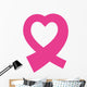ribbon hope breast cancer pink icon. Isolated and flat illustration. Vector graphic Wall Decal
