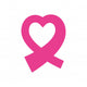 ribbon hope breast cancer pink icon. Isolated and flat illustration. Vector graphic Wall Decal