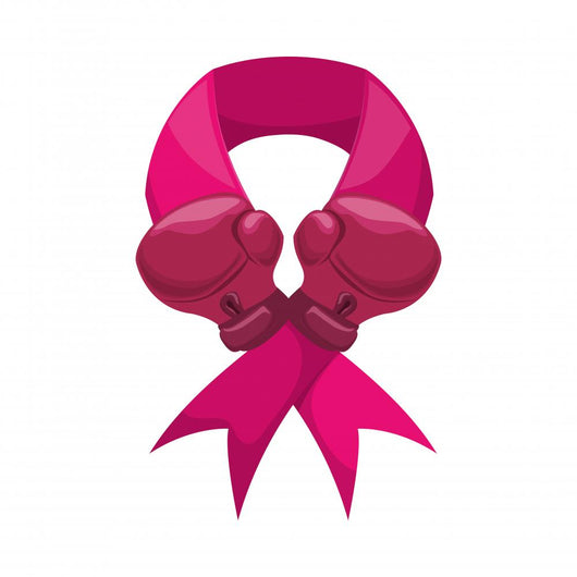 ribbon gloves hope breast cancer pink icon. Isolated and flat illustration. Vector graphic Wall Decal