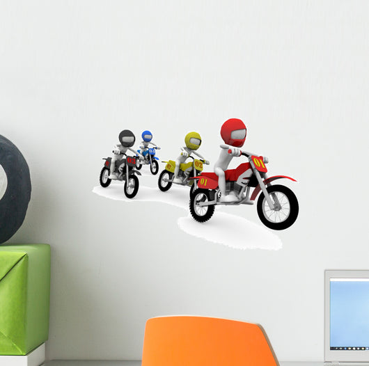 Competing in Motocross Wall Mural
