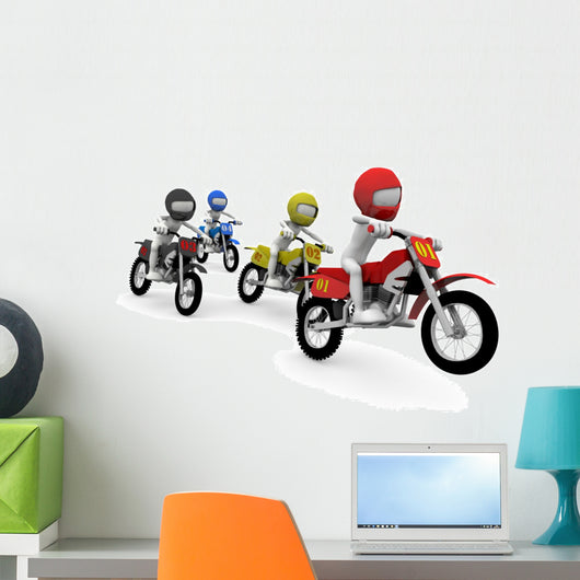 Competing in Motocross Wall Mural